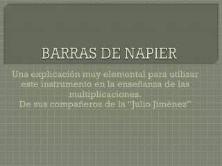 barras de napier