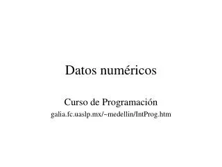 datos num ricos
