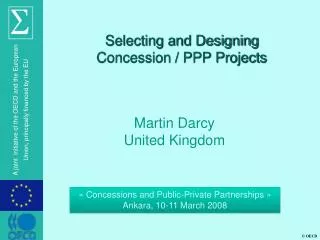 selecting and designing concession ppp projects