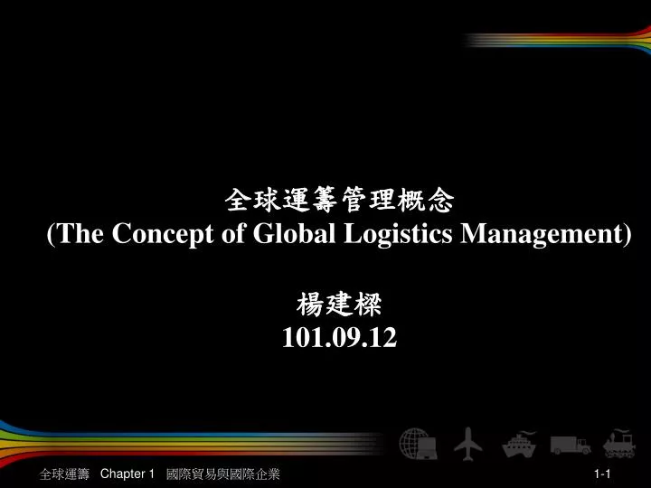the concept of global logistics management 101 09 12