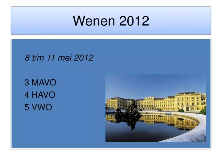 wenen 2012