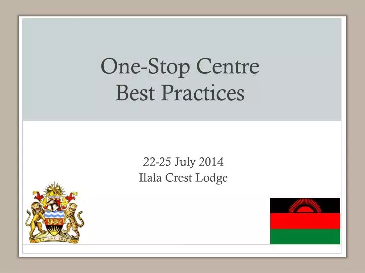 one stop centre best practices