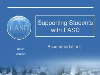 Supporting Students with FASD