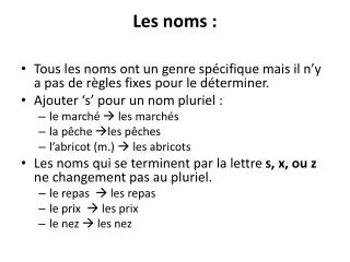 les noms