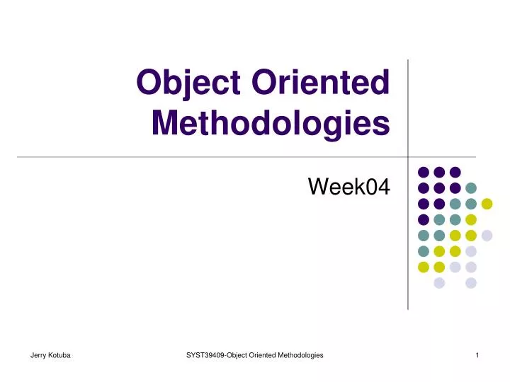 object oriented methodologies