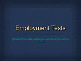 Employment Tests