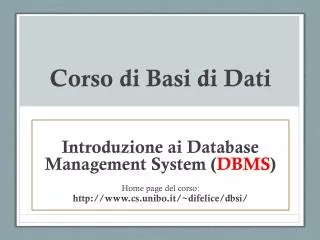 corso di basi di dati