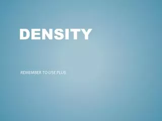 Density