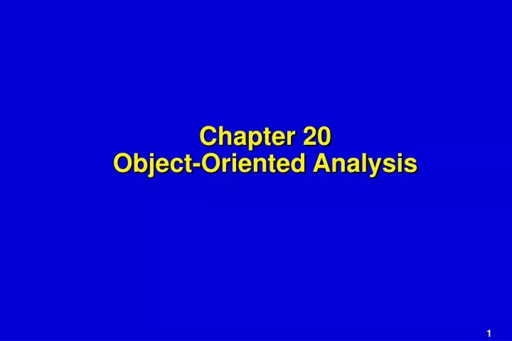 chapter 20 object oriented analysis