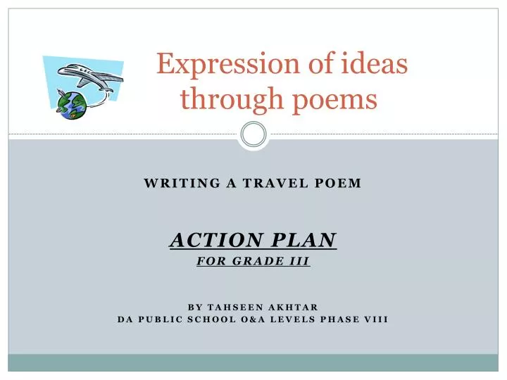 expression of ideas through poems