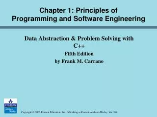 Chapter 1: Principles of Programming and Software Engineering