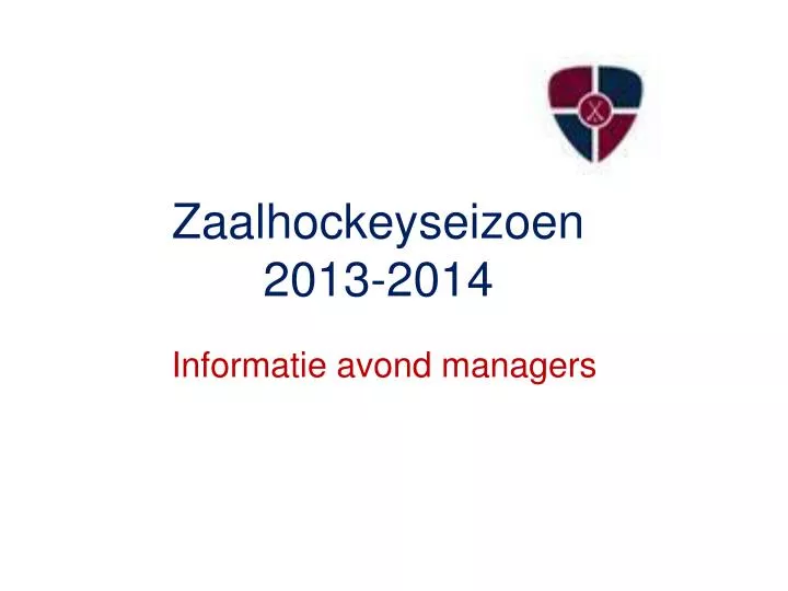 zaalhockeyseizoen 2013 2014