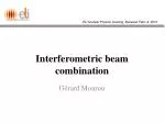 Interferometric beam combination - slide 1