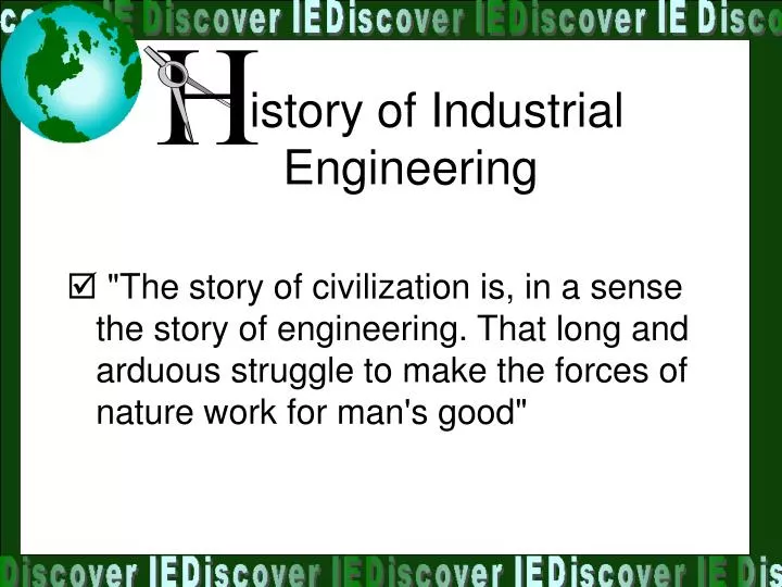 istory of industrial engineering
