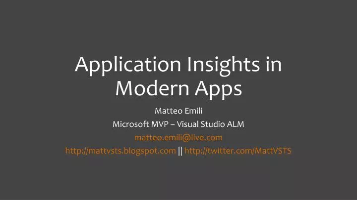 application insights in modern apps