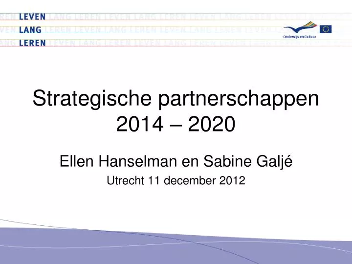 strategische partnerschappen 2014 2020