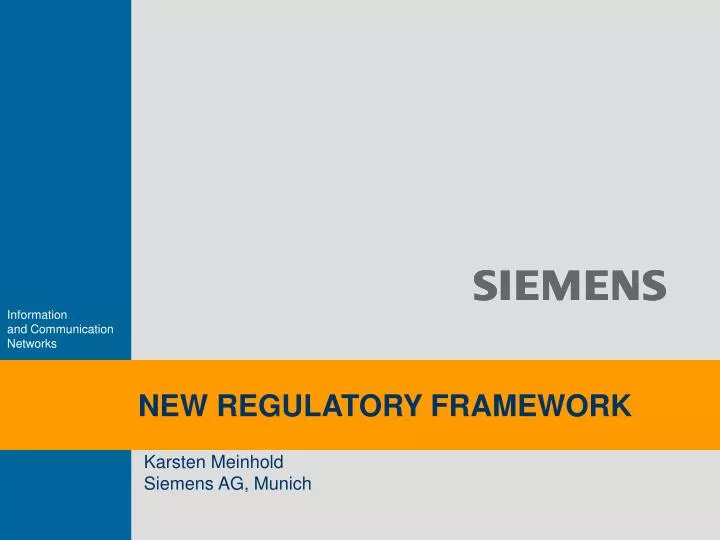 new regulatory framework