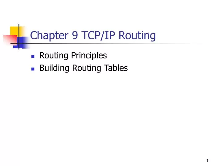chapter 9 tcp ip routing