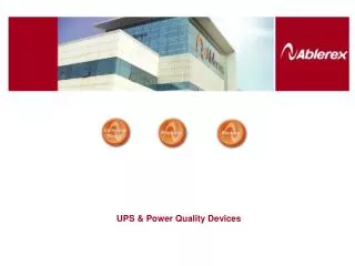 UPS &amp; Power Quality Devices