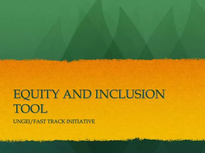 equity and inclusion tool