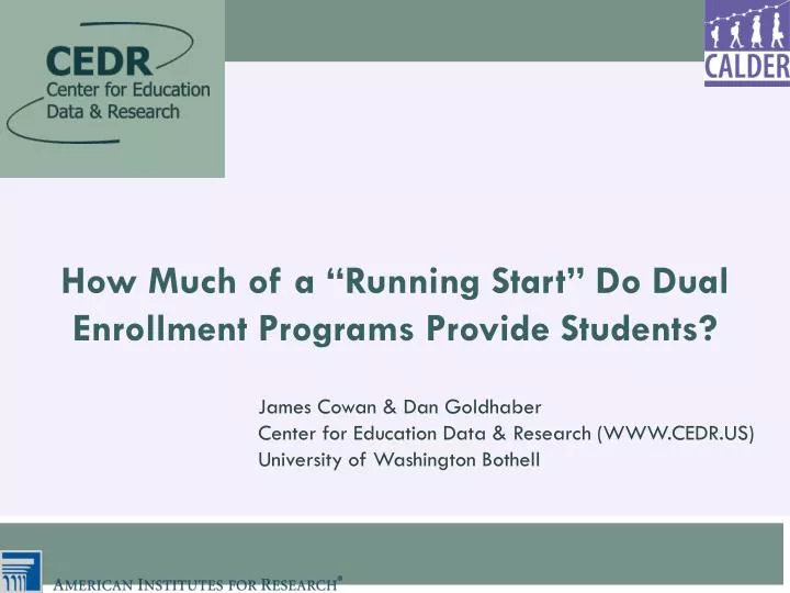 how much of a running start do dual enrollment programs provide students