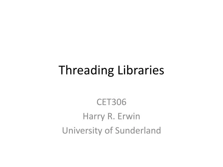 threading libraries