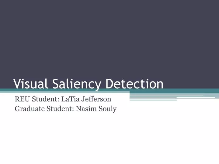 visual saliency detection