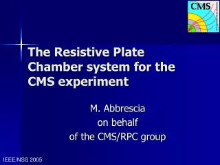 The Resistive Plate Chamber system for the CMS experiment