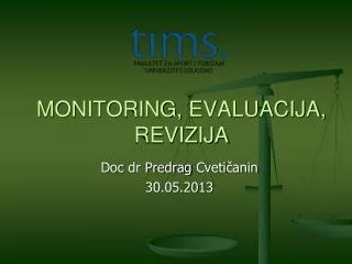 monitoring evaluacija revizija
