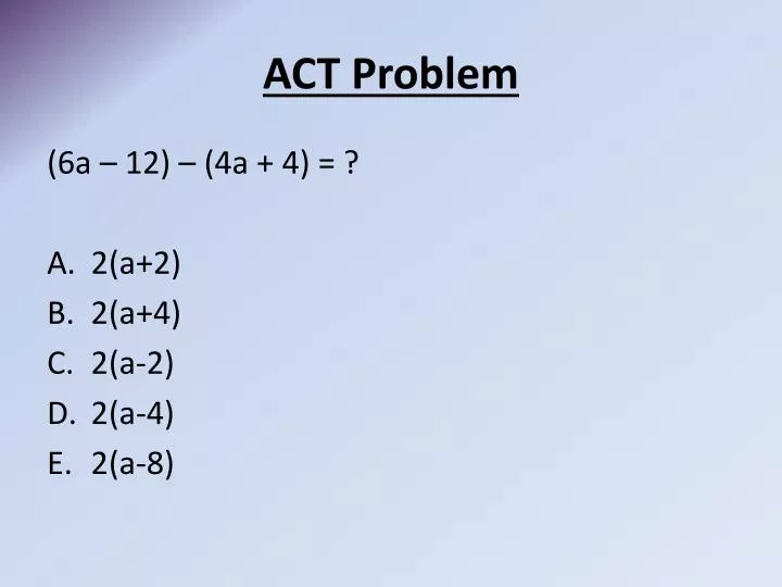act problem