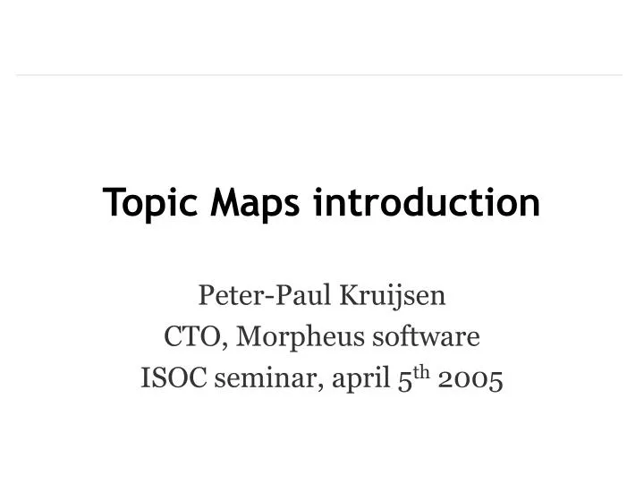 topic maps introduction