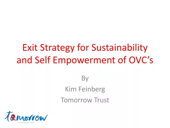 exit strategy for sustainability and self empowerment of ovc s