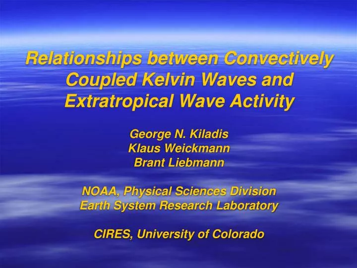 relationships between convectively coupled kelvin waves and extratropical wave activity