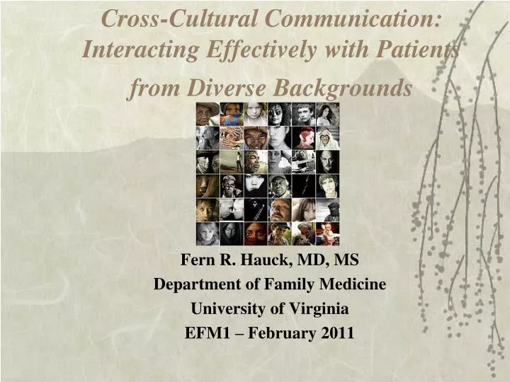 cross cultural communication interacting effectively with patients from diverse backgrounds