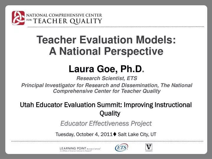 teacher evaluation models a national perspective