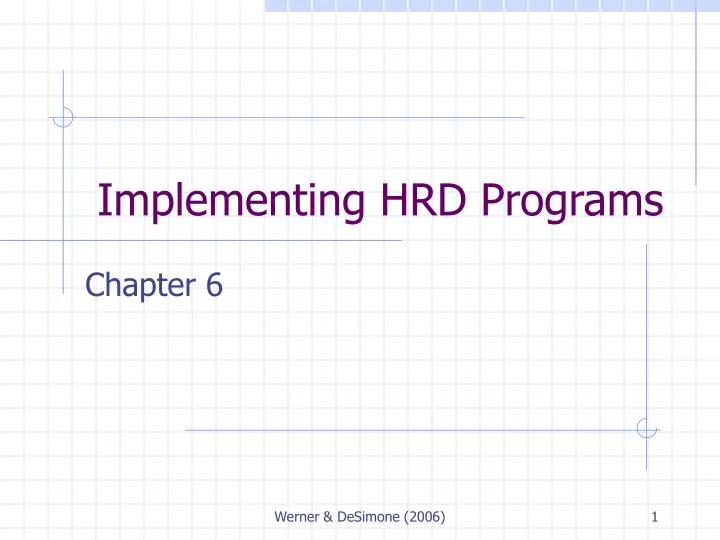 implementing hrd programs