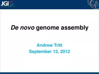 De novo genome assembly