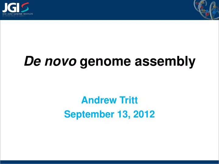 de novo genome assembly