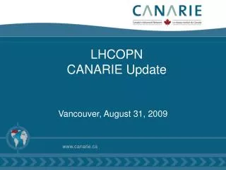 LHCOPN CANARIE Update