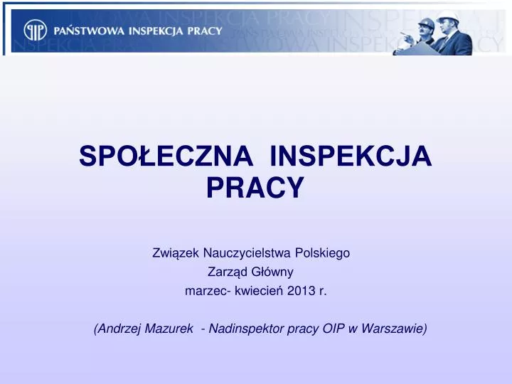 spo eczna inspekcja pracy