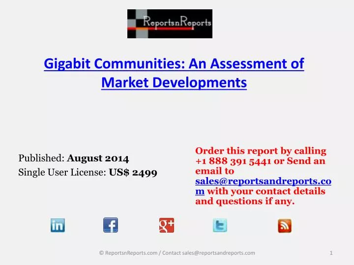 gigabit communities an assessment of market developments