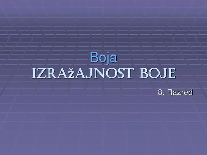 boja izra ajnost boje