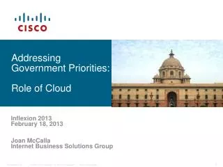 Addressing Government Priorities: Role of Cloud