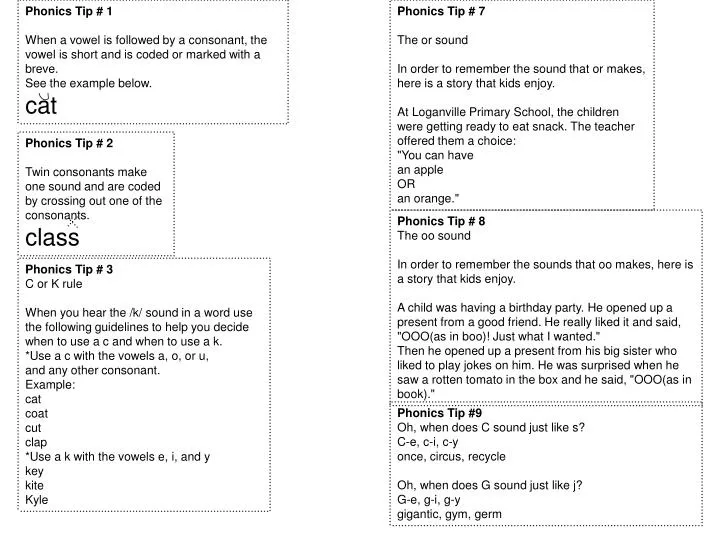 PPT - Phonics Tip # 3 C or K rule PowerPoint Presentation, free ...