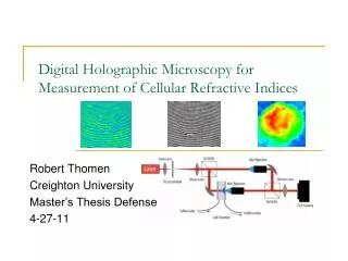 Digital Holographic Microscopy for Measurement of Cellular Refractive Indices