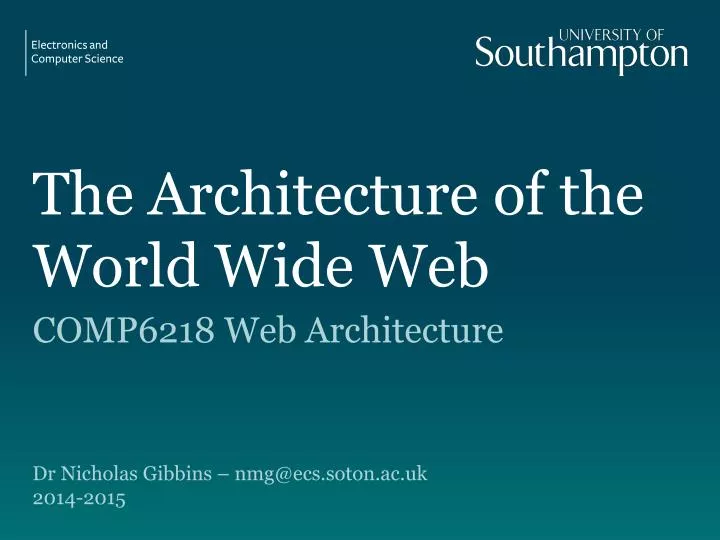 the architecture of the world wide web