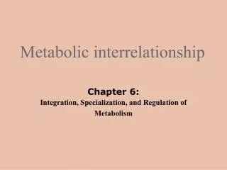 Metabolic interrelationship