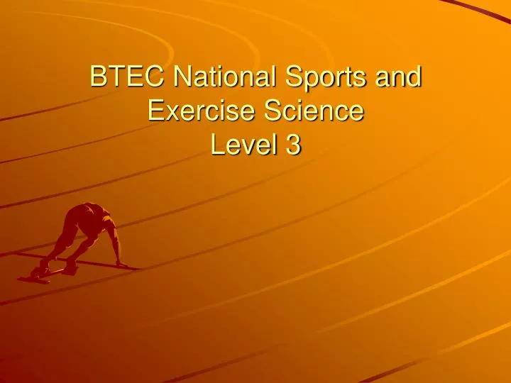 btec national sports and exercise science level 3