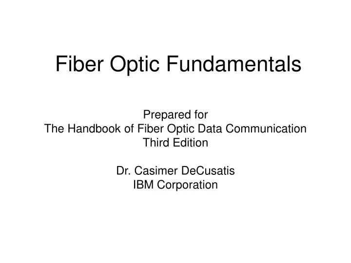 fiber optic fundamentals
