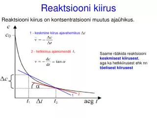 reaktsiooni kiirus